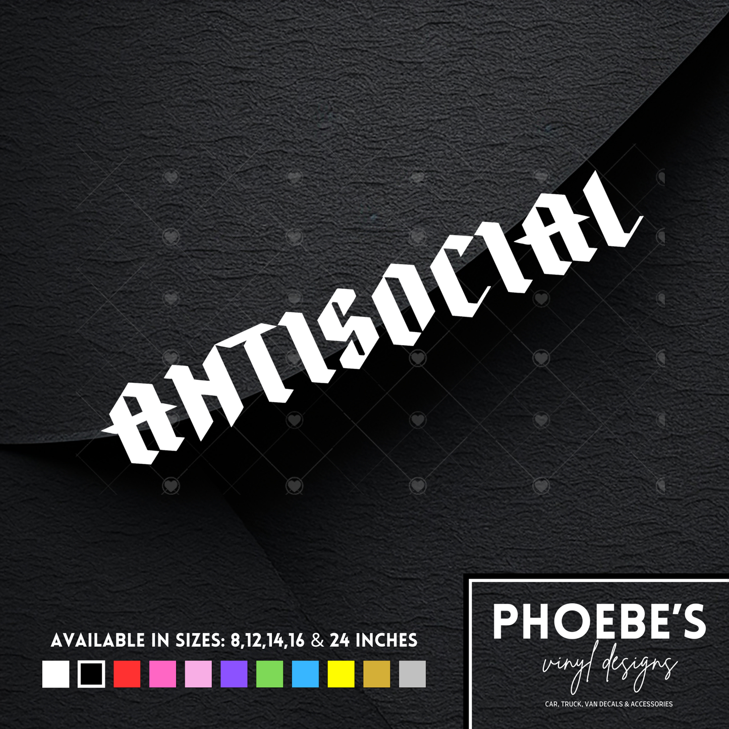 Antisocial sticker/decal