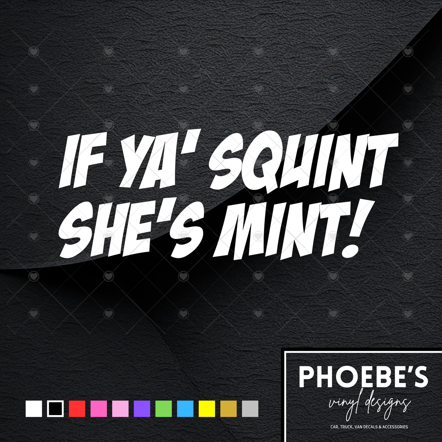 If ya’ squint it’s mint sticker decal