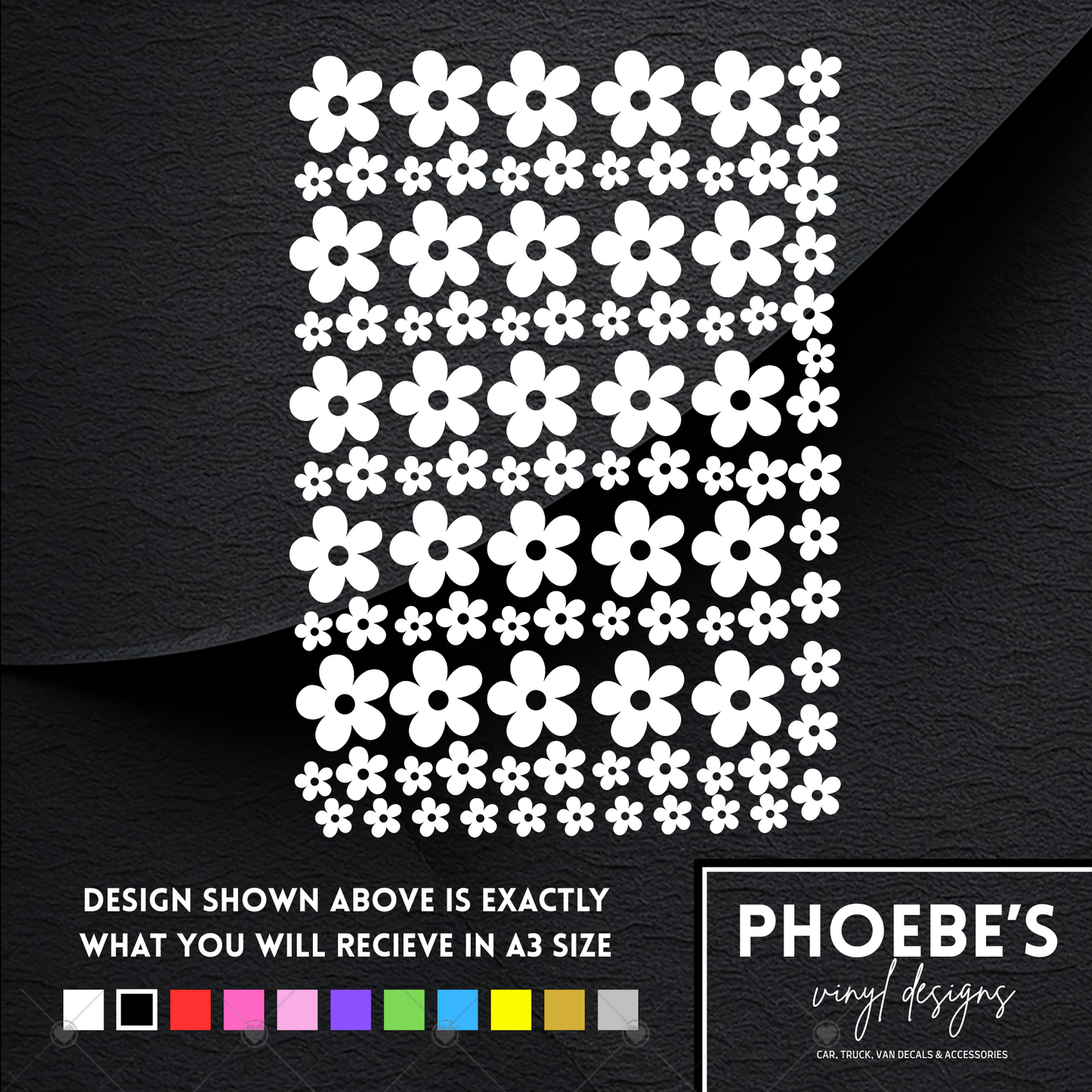 Flower A3 sized decal/sticker