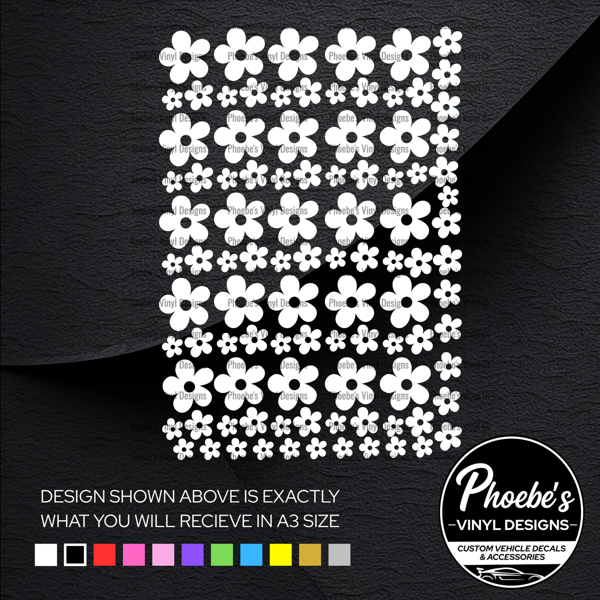Flower A3 sized decal/sticker