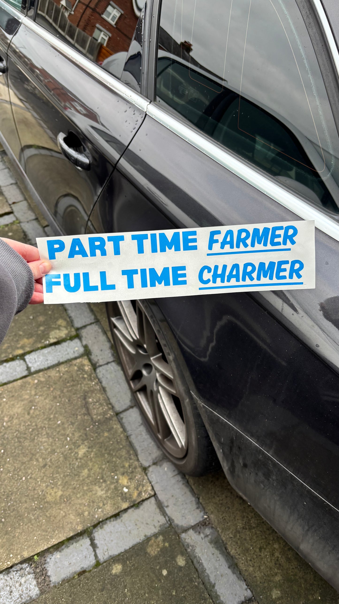 Part time farmer, full time charmer sticker/decal