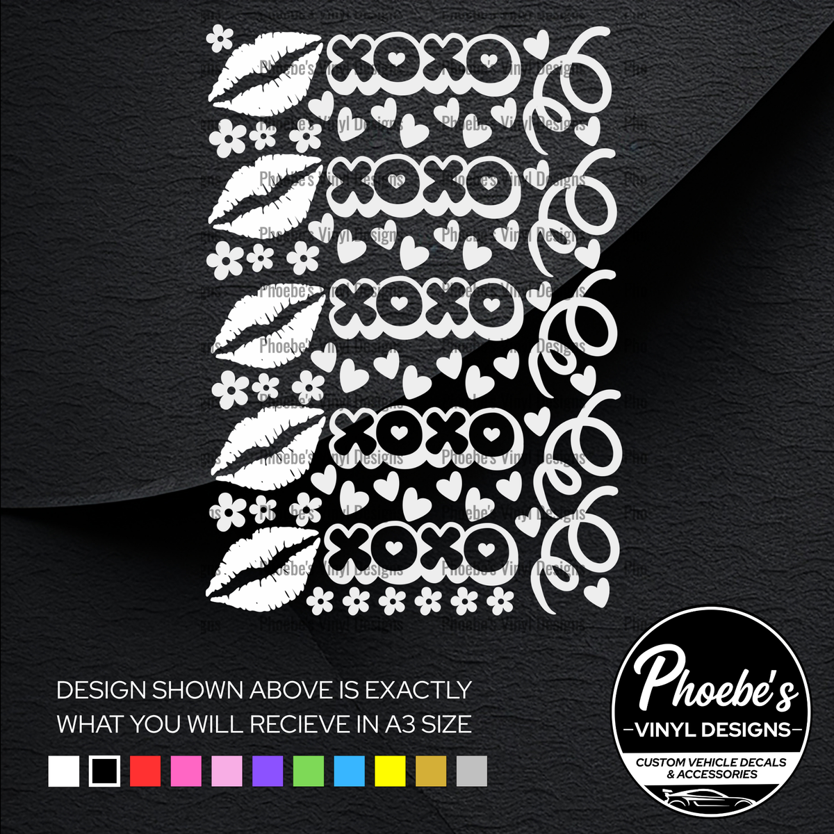 Girly mix A3 sized decal/sticker