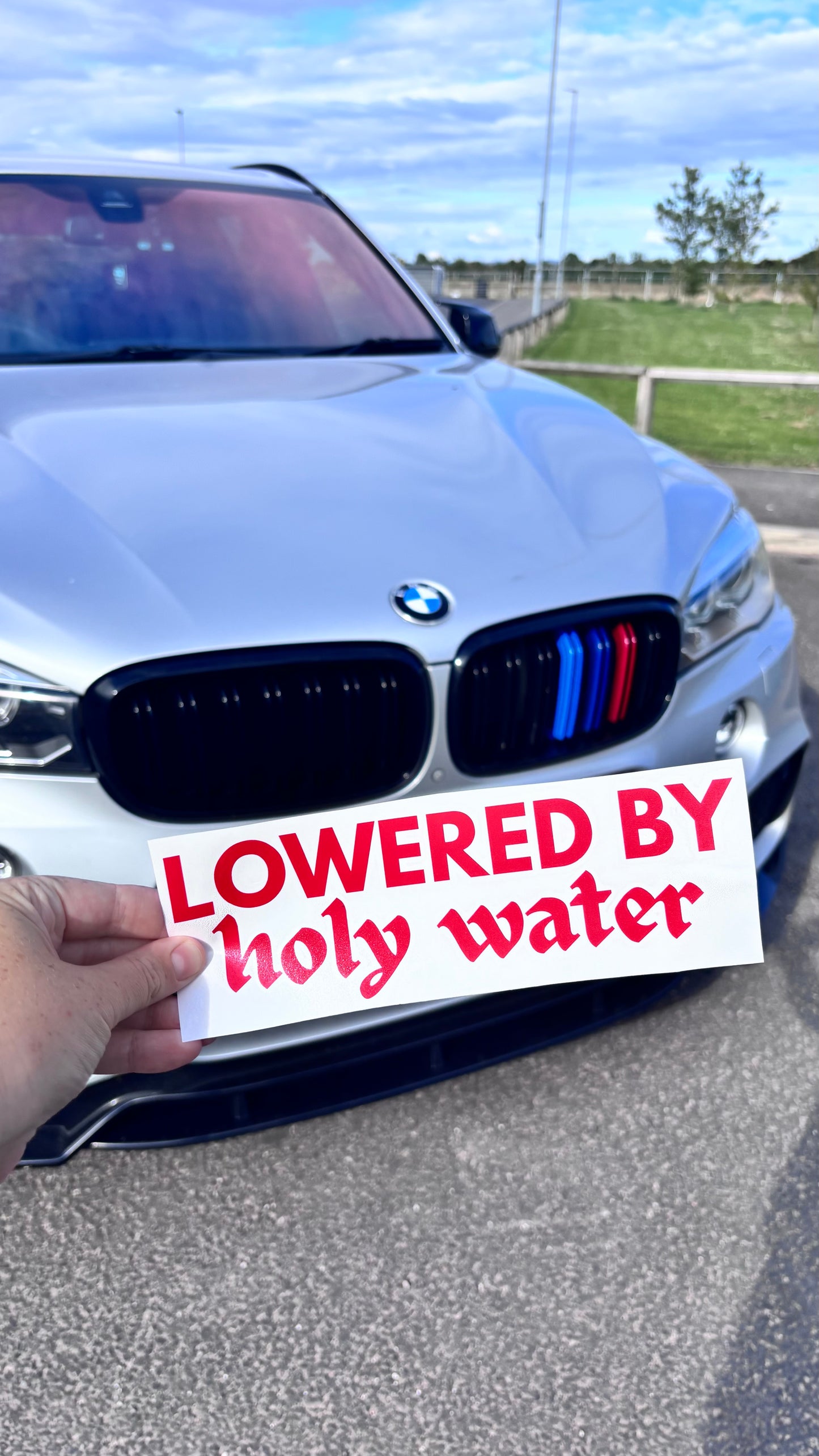 Lowered by Holy Water sticker/decal