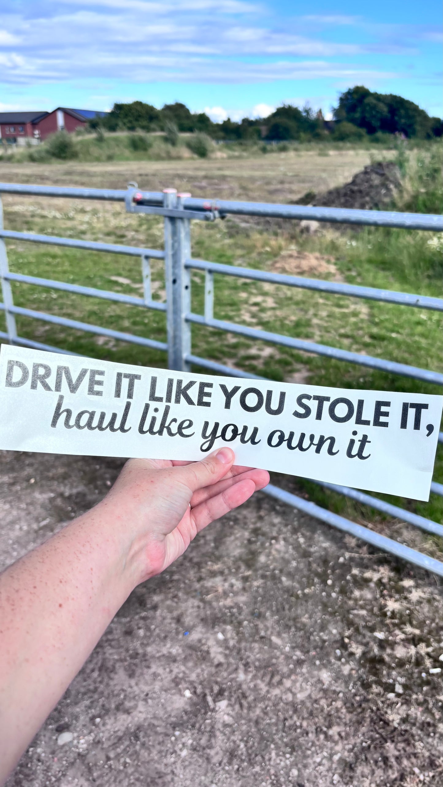 She might be old, but she's paid for sticker/decal