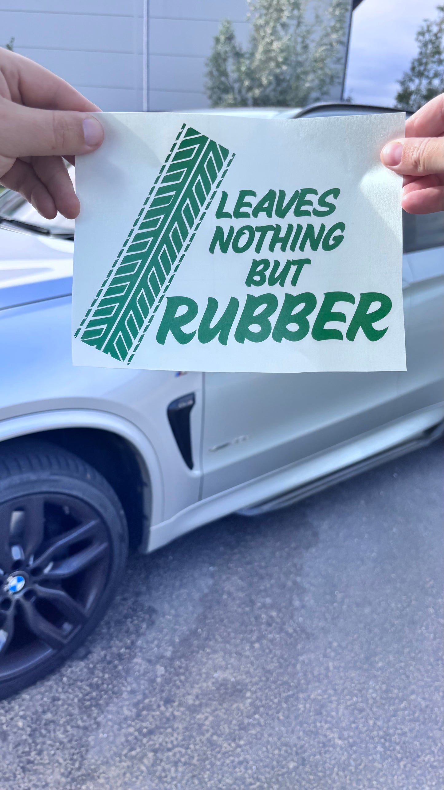 Leaves nothing but rubber sticker/decal
