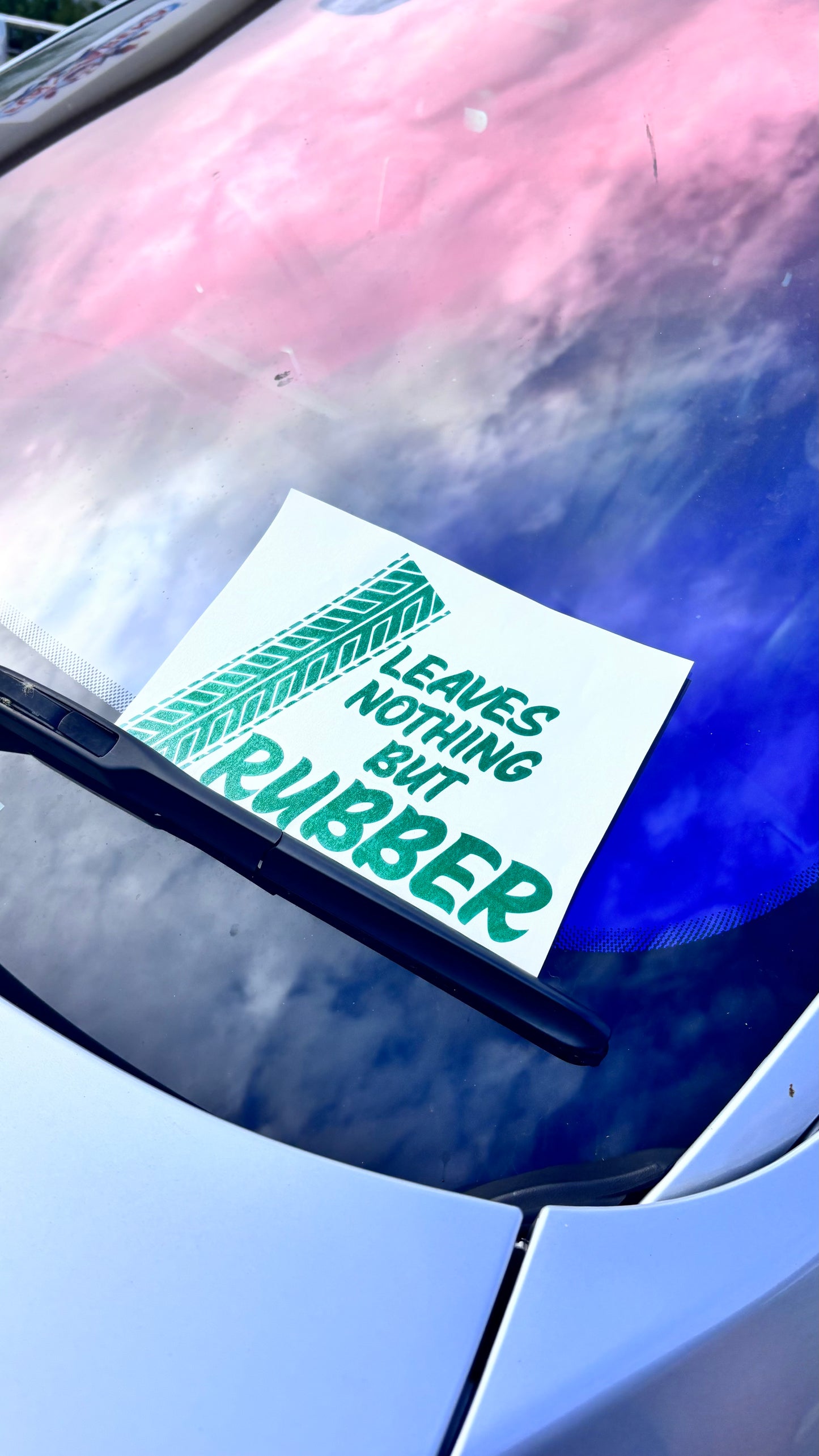 Leaves nothing but rubber sticker/decal