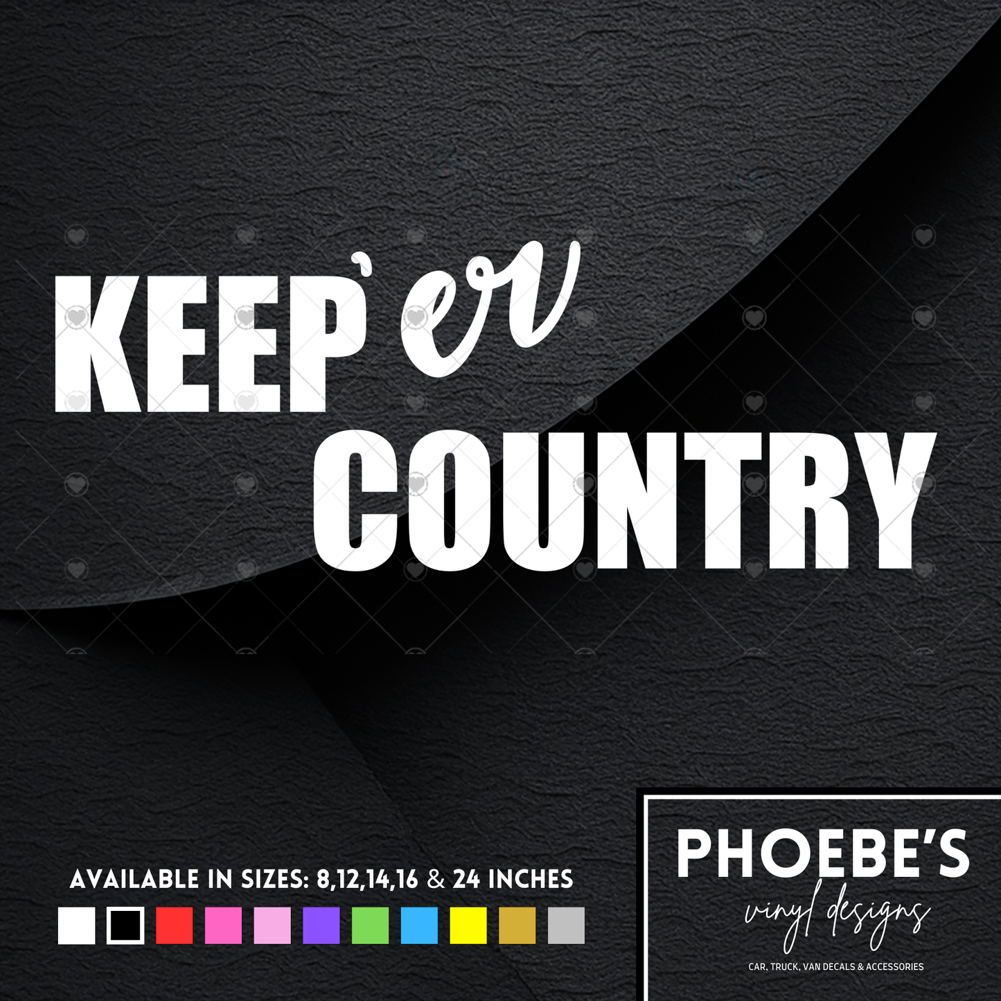 Keep 'er country sticker/decal