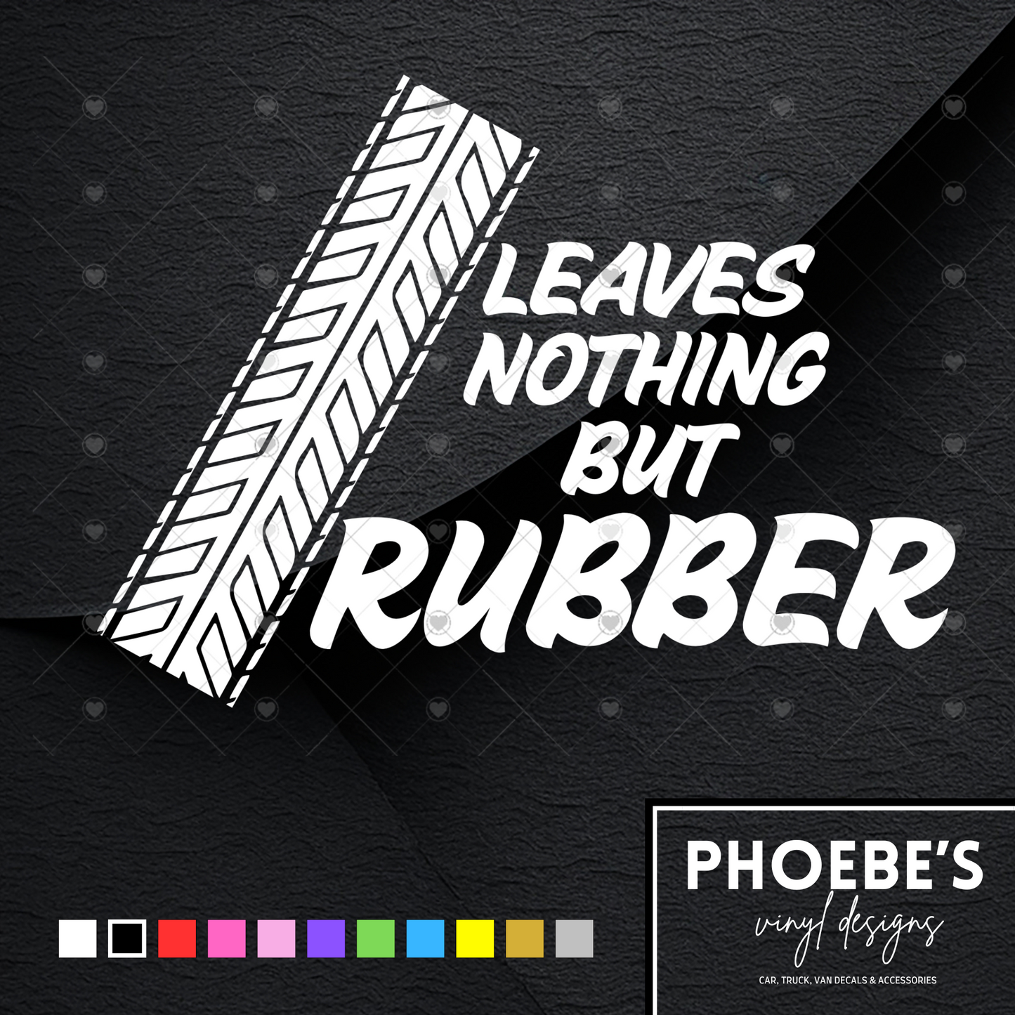 Leaves nothing but rubber sticker/decal
