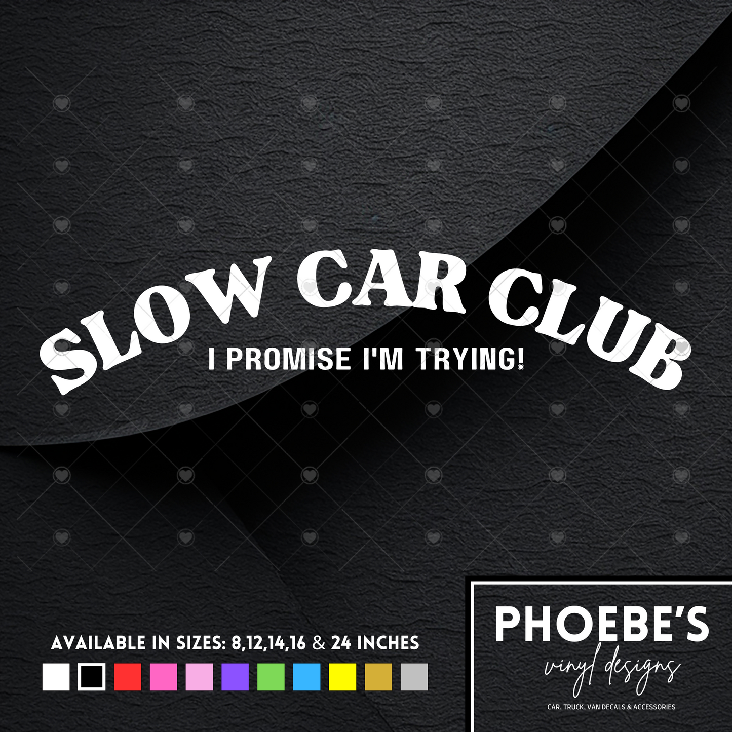 Slow Car Club Sticker/Decal