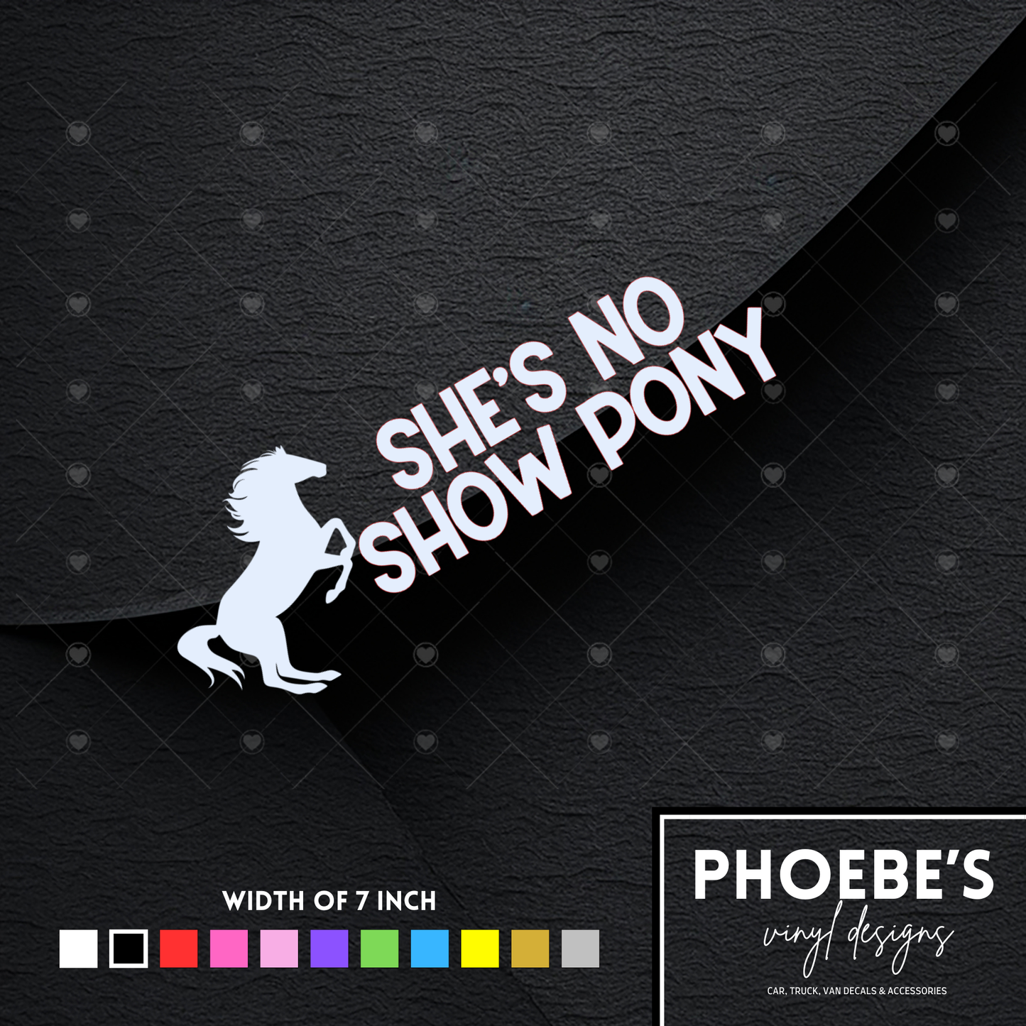 She's no show pony sticker/decal