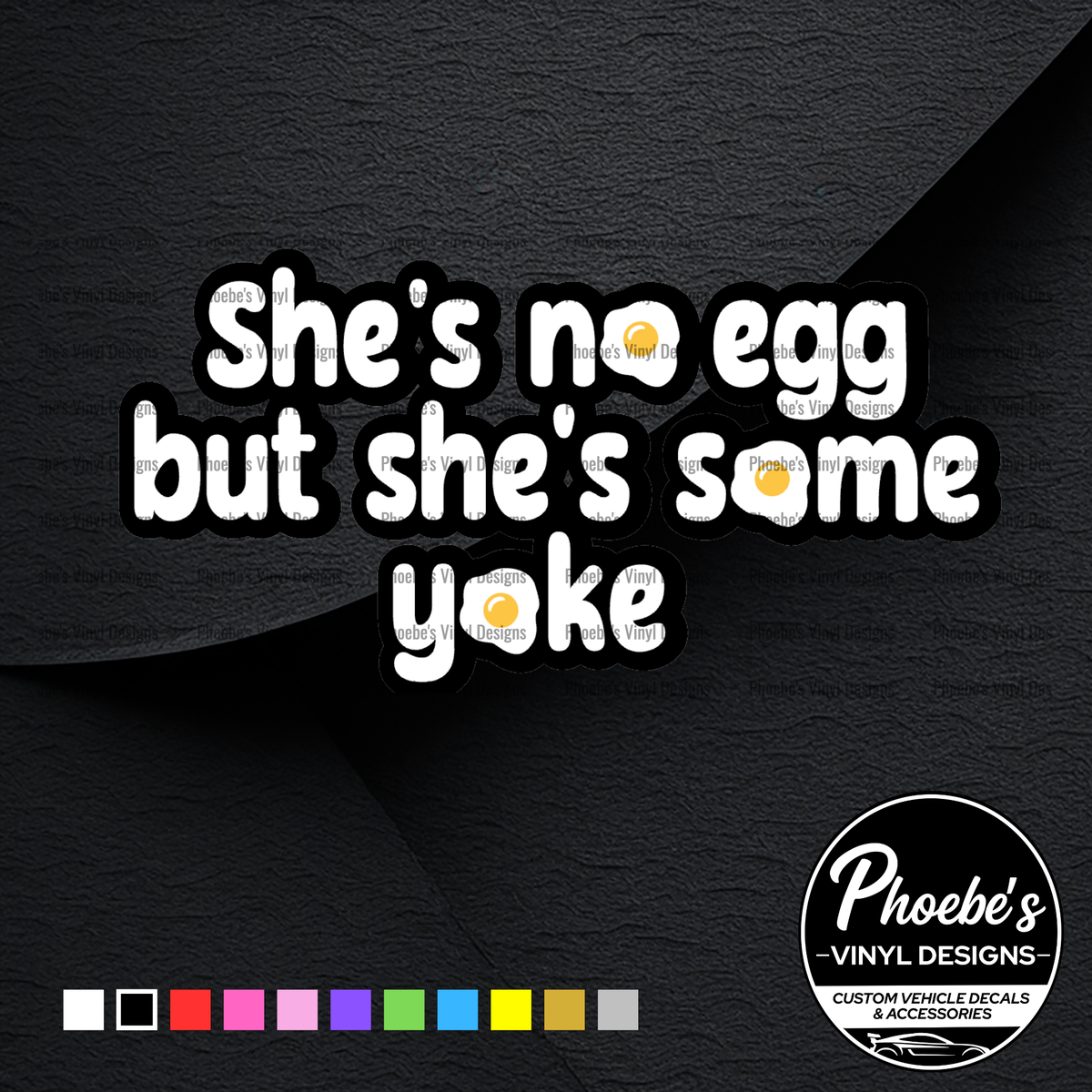 She's no egg, but she's some yoke sticker/decal
