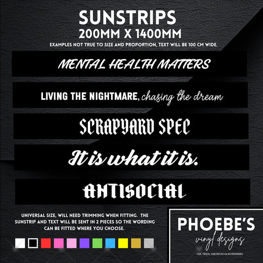 Sunstrips 200mm x 1400mm