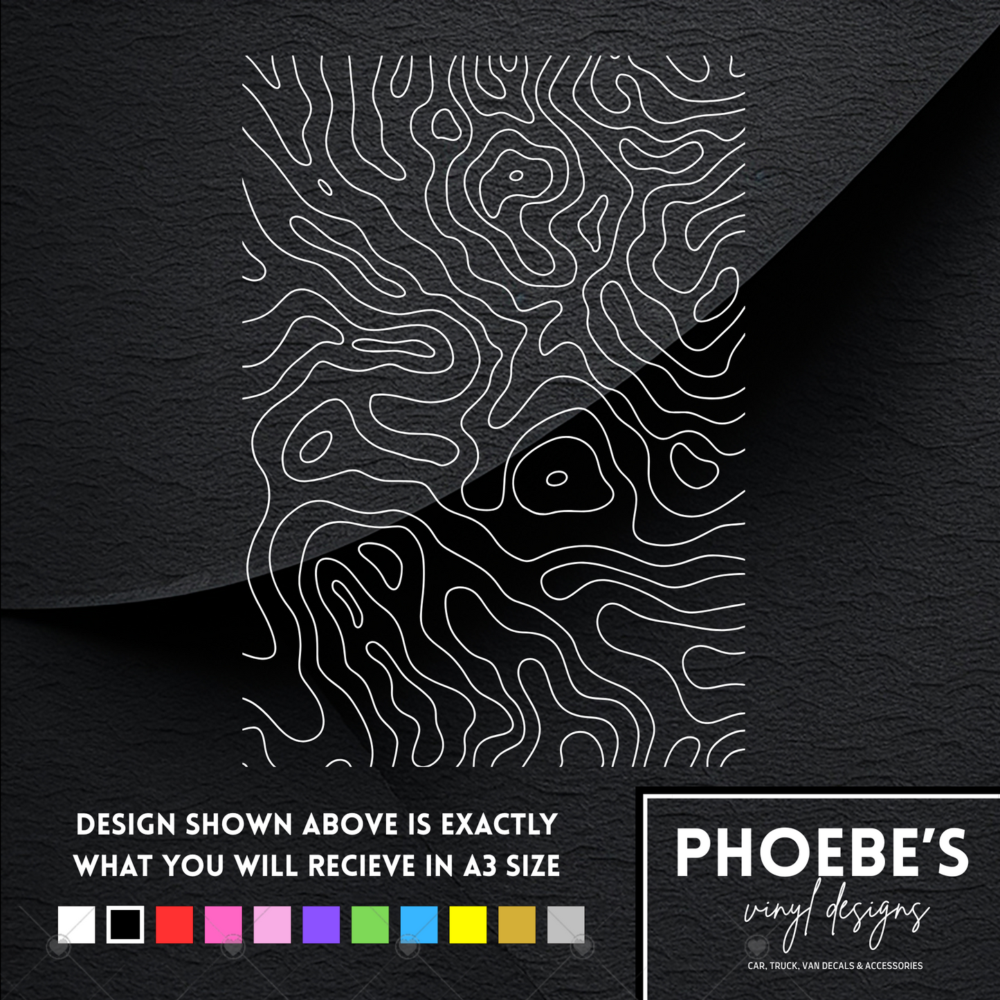 Abstract A3 sized decal/sticker