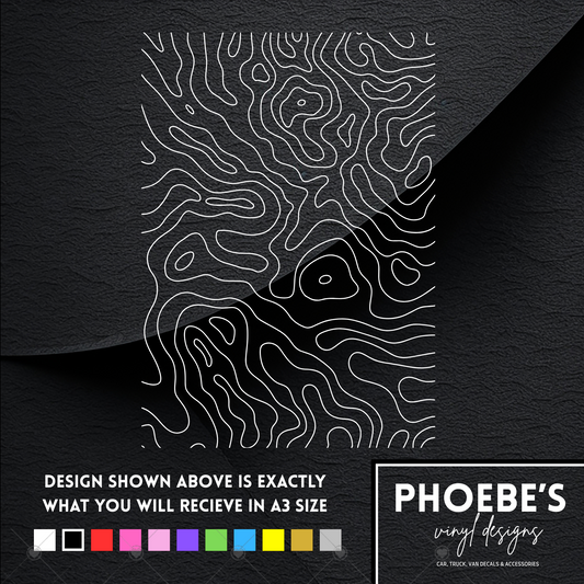 Abstract A3 sized decal/sticker