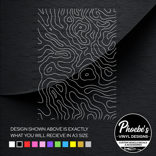 Abstract A3 sized decal/sticker