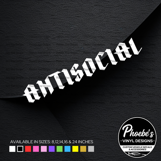 Antisocial sticker/decal