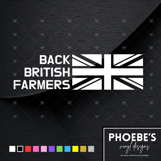 Back British Farmers sticker/decal
