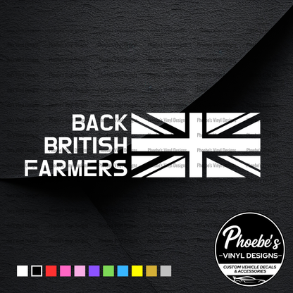 Back British Farmers sticker/decal