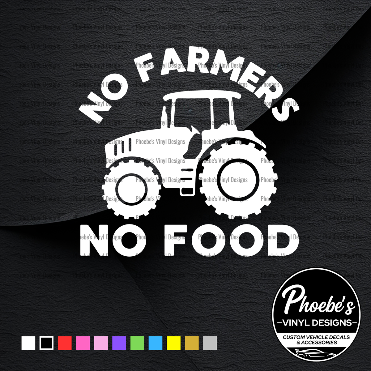 No farmers, No food sticker/decal