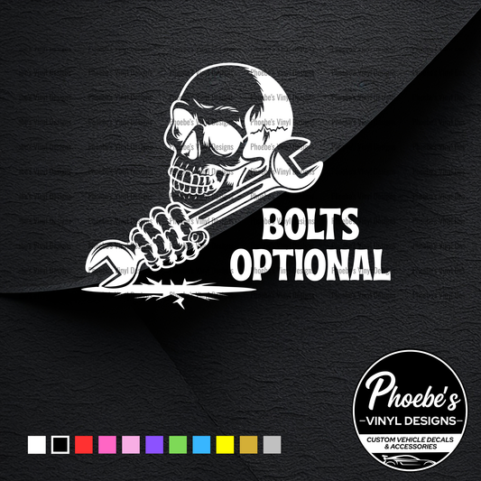 Bolts optional sticker/decal