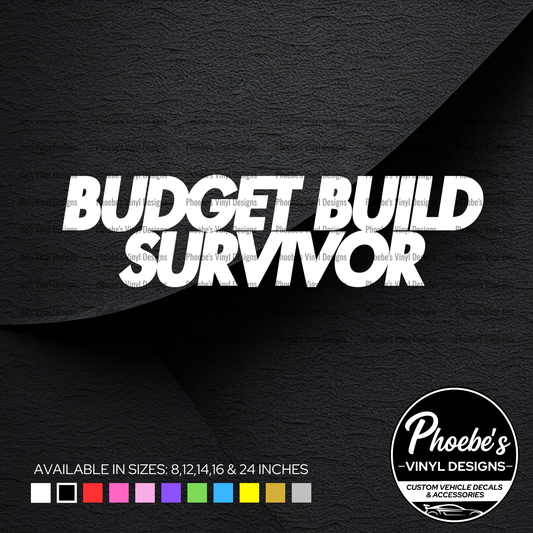 Budget Build Survivor sticker/decal