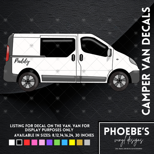 Customise the name of your vehicle sticker/decal