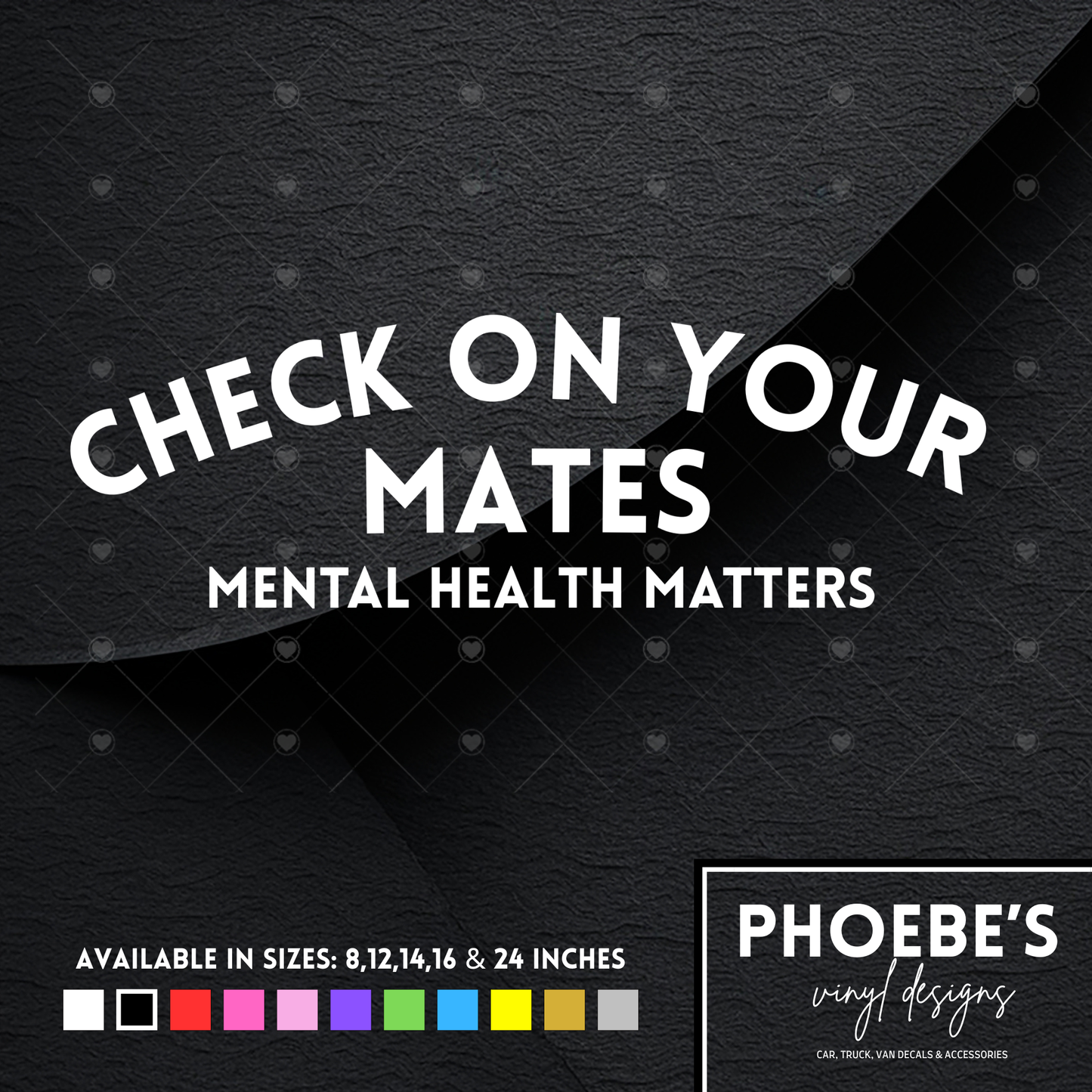 Check on your mates Mental Health Matters sticker/decal
