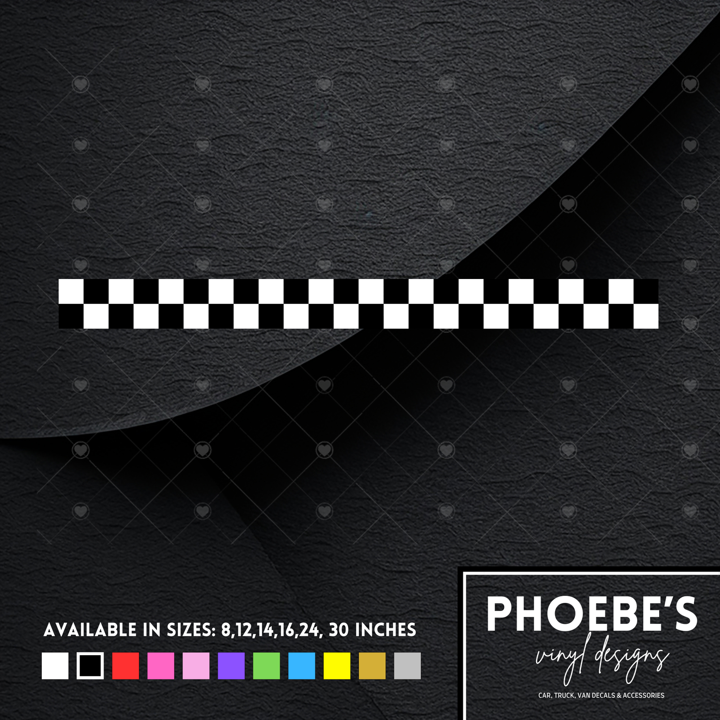 Checkerboard sticker/decal