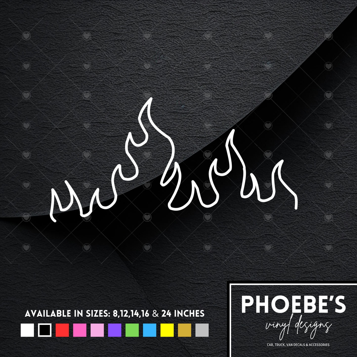 Flames sticker/decal