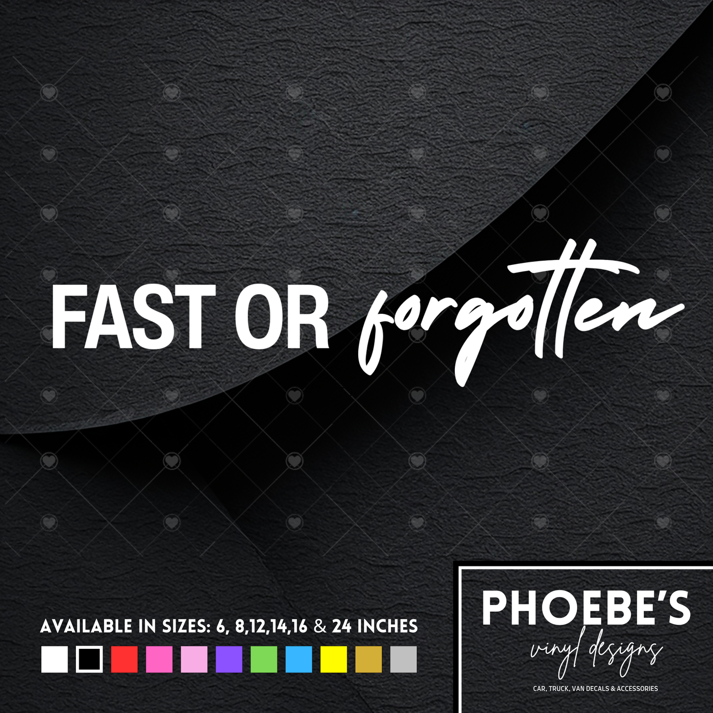 Fast or forgotten sticker/decal