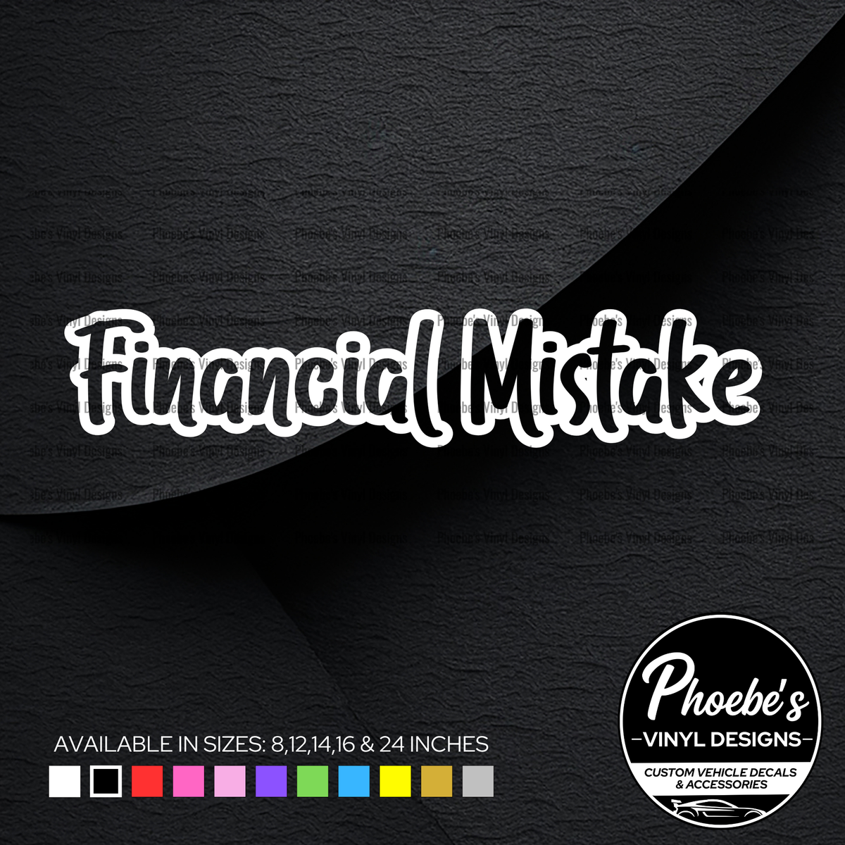 Financial Mistake 2.0 Sticker/Decal