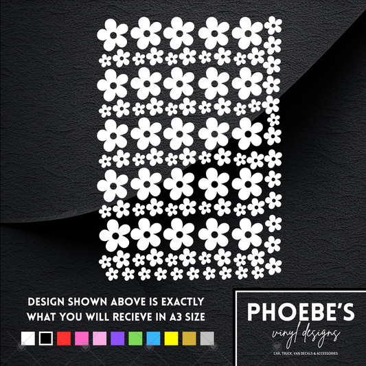 Flower A3 sized decal/sticker