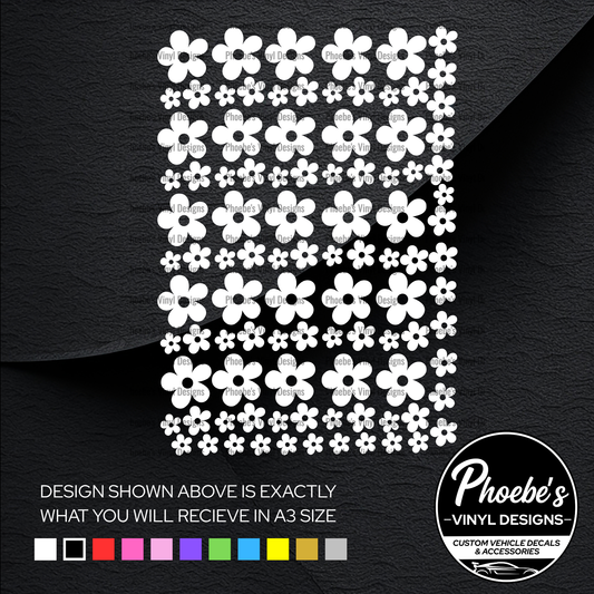 Flower A3 sized decal/sticker