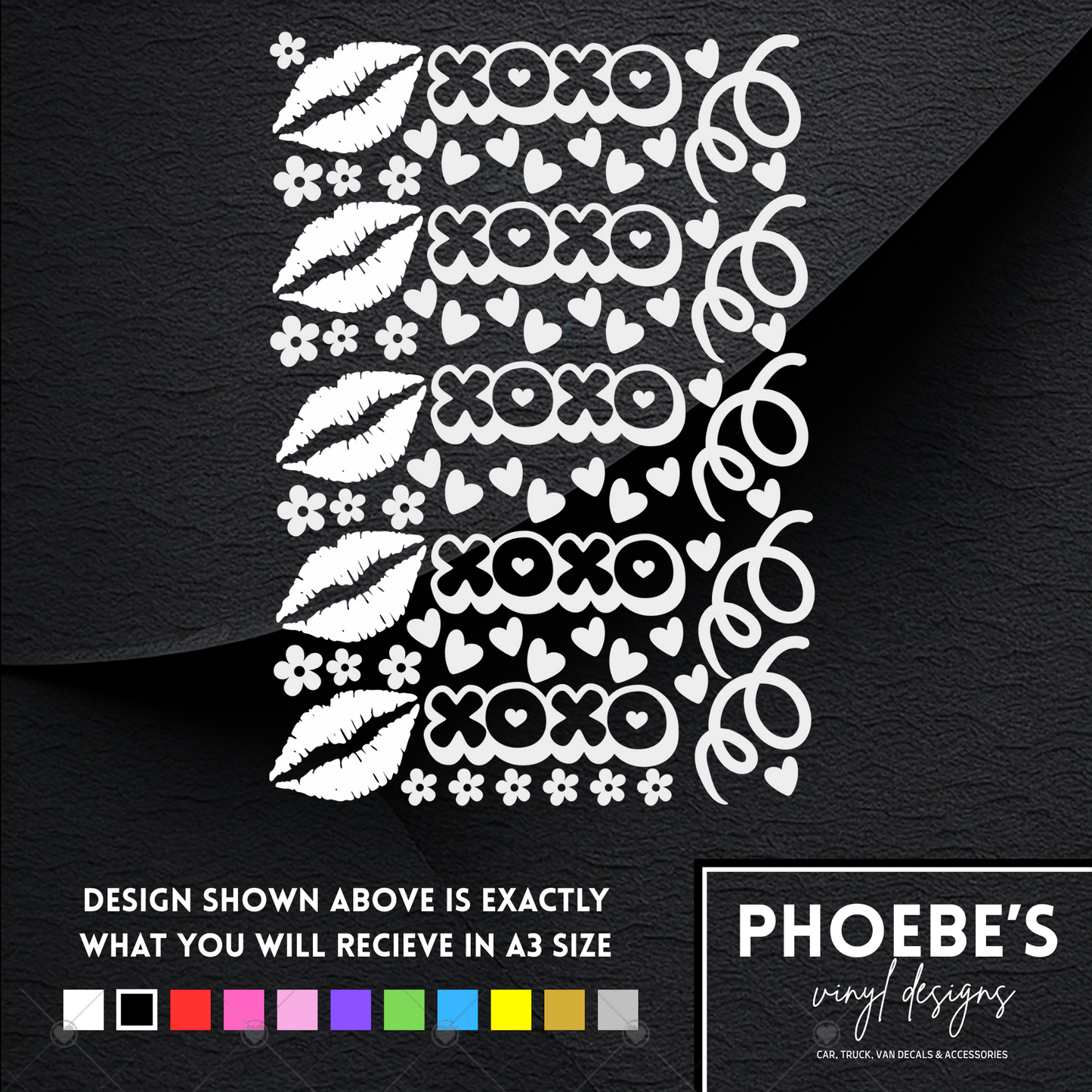 Girly mix A3 sized decal/sticker