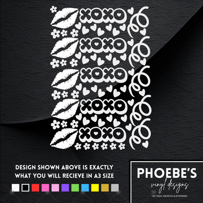 Girly mix A3 sized decal/sticker