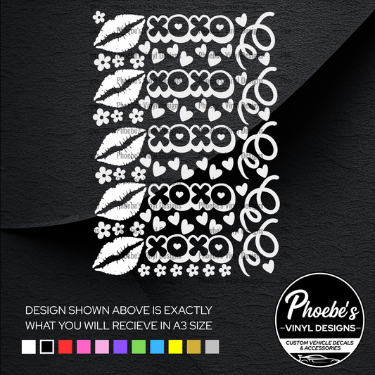 Girly mix A3 sized decal/sticker
