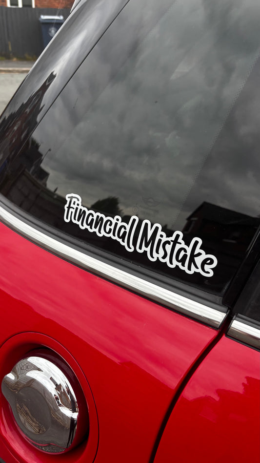 Financial Mistake 2.0 Sticker/Decal