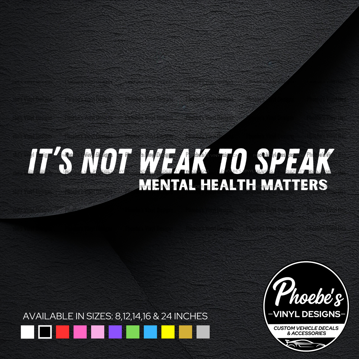 It's not weak to speak sticker/decal