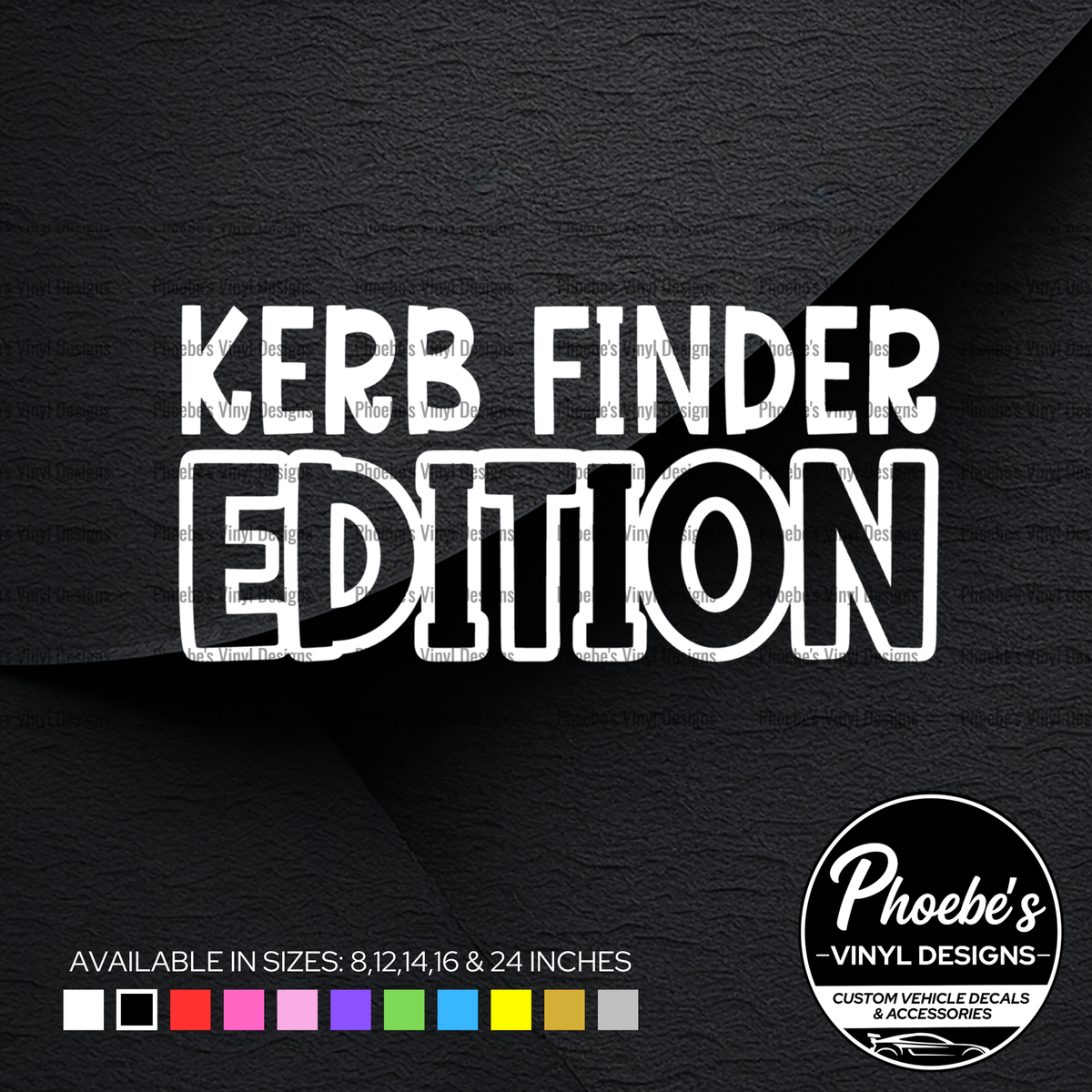 Kerb finder edition sticker/decal