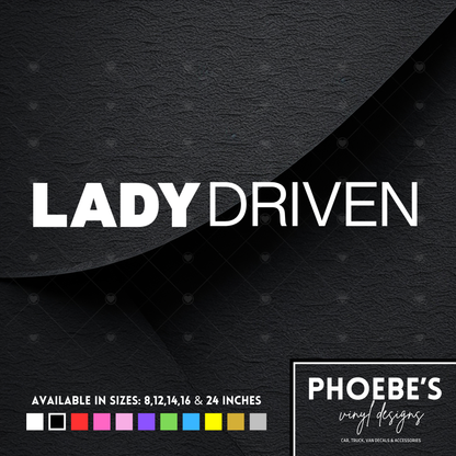 Ladydriven sticker/decal