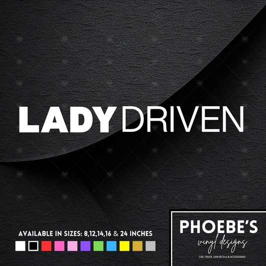Ladydriven sticker/decal