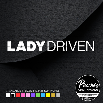 Ladydriven sticker/decal