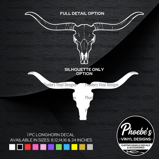 Long Horn sticker/decal
