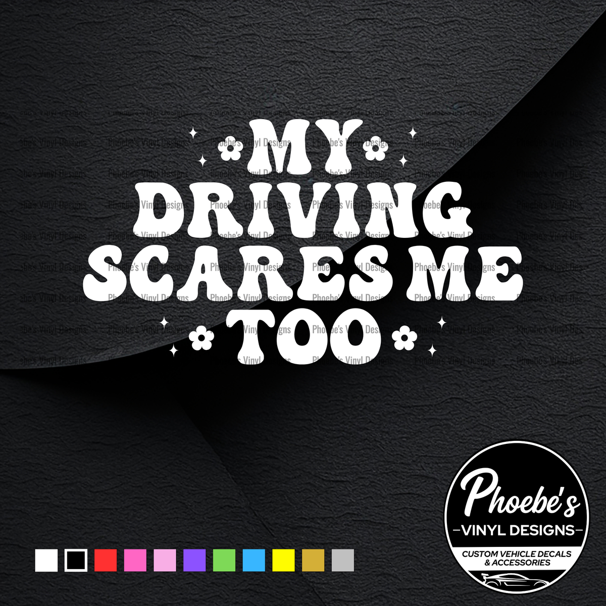 My driving scares me too sticker/decal