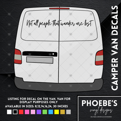 Not All People That Wander Are Lost sticker/decal