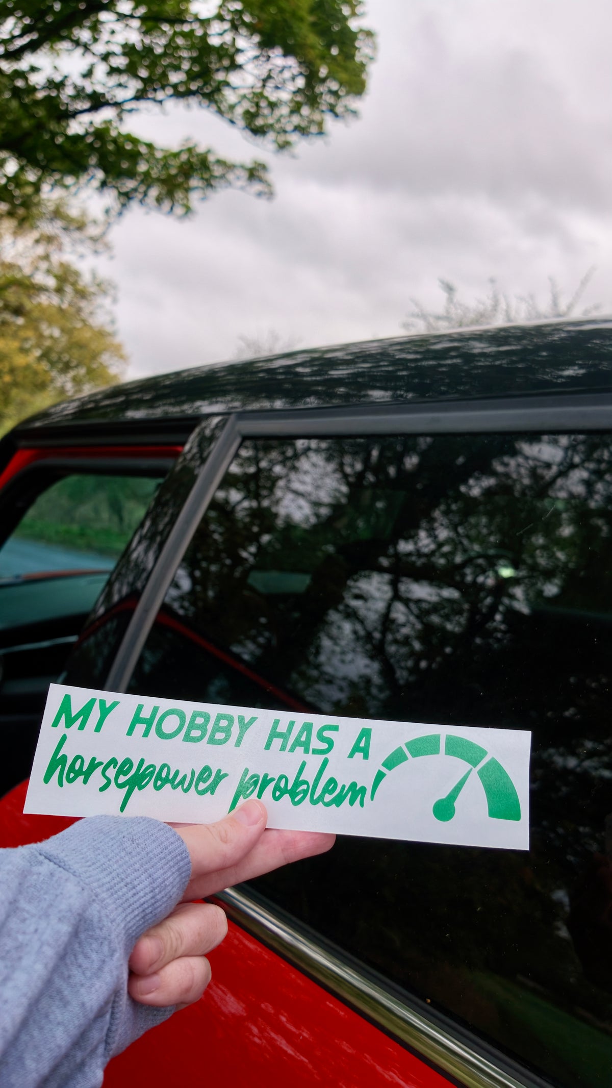 My hobby has a horsepower problem sticker/decal
