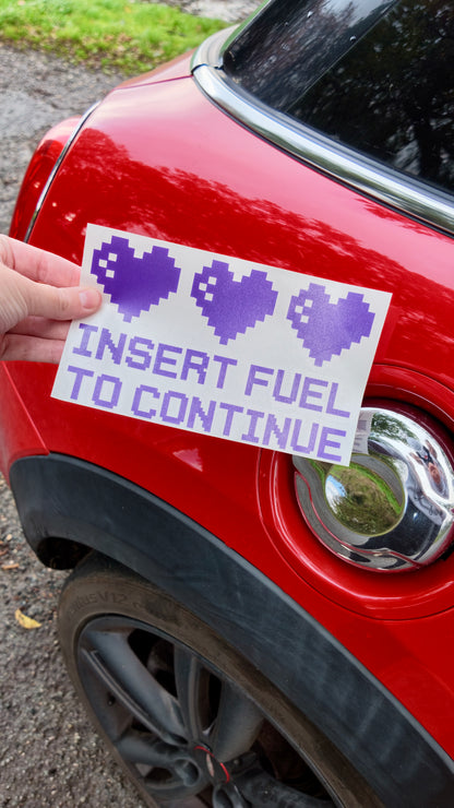 Insert Fuel Sticker/Decal