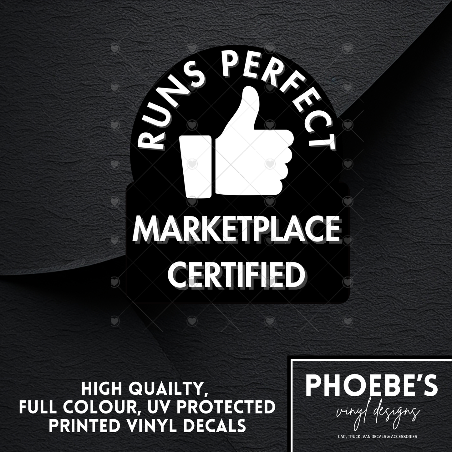 Runs Perfect High Quality, Full Colour Printed Decal