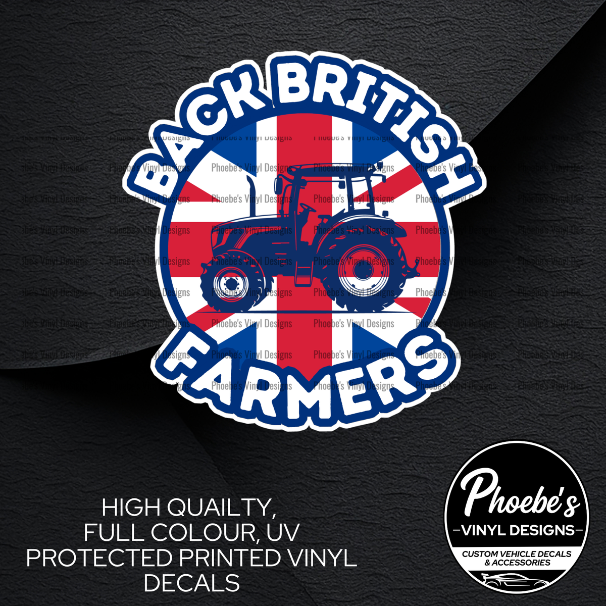 Back British Farmers High Quality, Full Colour Printed Decal