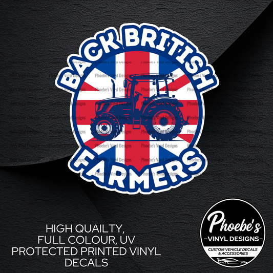 Back British Farmers High Quality, Full Colour Printed Decal